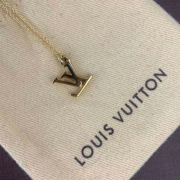 LOUIS VUITTON LV Charm Necklace 16” or 18” Chain - Picture 5 of 13